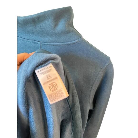 ATHLETA Cozy Karma Mock Neck Dress EUC Size Small Tall $129 MSRP Dark Teal - Picture 7 of 8